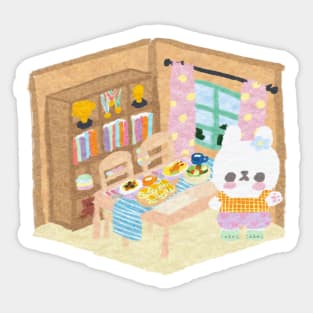 Kira-chan the Relaxing bunny's Modern-style home Sticker